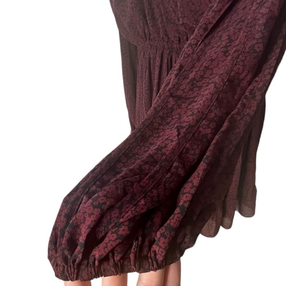 Madewell Pleated Sleeve Retro Mini dress balloon sleeves, V-neckline size M - Picture 10 of 16